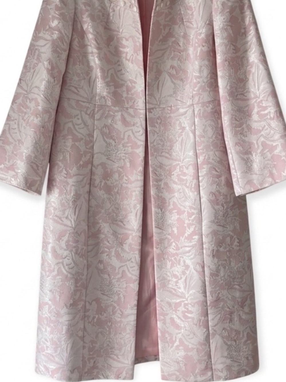 Kasper Women's Evening Coat Blazer Brocade Floral Pattern
Size 14 Beaded Neck - Picture 11 of 12